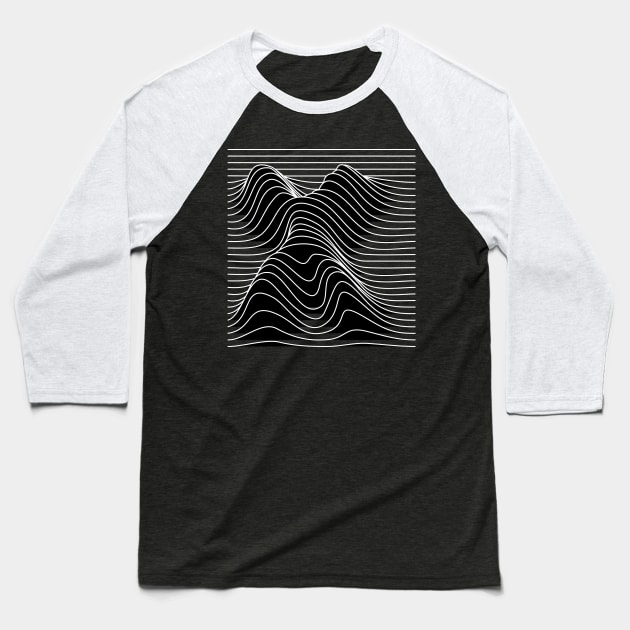 x wavy lines design Baseball T-Shirt by lkn
